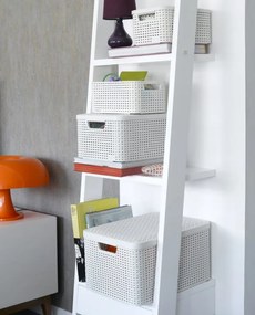 Cutie/coș cu capac - M - crema CURVER