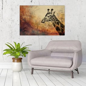 Tablou - Girafă, pictură (90x60 cm)