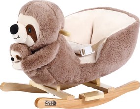 Balansoar leneș cu centură de siguranță, maro Spielwerk