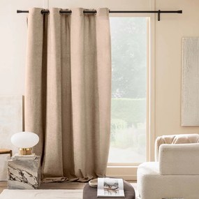 Draperie maro deschis din material bouclé 140x260 cm Winona – douceur d'intérieur