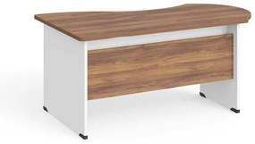 Birou de colt Manager 160 x 100 cm, dreapta, nuca warmia / alb