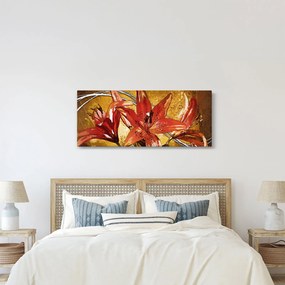 Tablou cu flori de crini (120x50 cm)