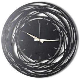 Ceas de perete Timeless Zone, Negru, 70 x 70 cm