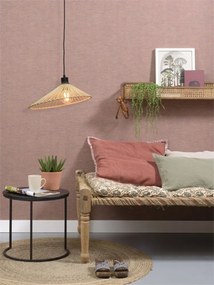 Lustra suspendata eco asimetrica din bambus Bromo S, 40x11cm