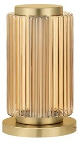 Veioza LED moderna, Metal, Sticla, Chihlimbar, VESPER