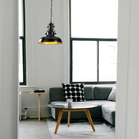 Lustră neagră cu abajur din metal ø 32 cm Berceste – Opviq lights
