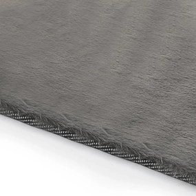Covor, gri inchis, 160 x 230 cm, blana ecologica de iepure Morke gra, 160 x 230 cm