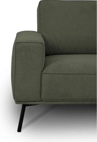 Colțar verde închis cu tapițerie din chenille (cu colț pe partea dreaptă/în formă de ”L”) Amsterdam – Scandic