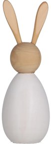 Iepuras de lemn BUNNY DAISY 12,5 cm alb