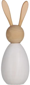 Iepuras de lemn BUNNY DAISY 12,5 cm alb