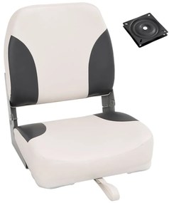 vidaXL Set 1 scaun pliabil de barcă, spătar mic/centură fixare