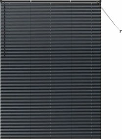 vidaXL Jaluzele venetiene Manual Negru 220 x 160 cm Aluminiu