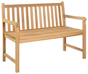 vidaXL Bancă de grădină, 114 cm, lemn masiv de tec