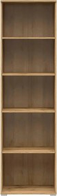 Biblioteca ZELE, stejar wotan, PAL, 56x41x195 cm