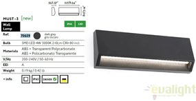APLICA DE PERETE LED EXTERIOR MODERNA MUST-3 70659