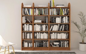 Corp lemn masiv Bibliotecă Hans Stejar - Etajeră L 40/60/80cm - 40 cm