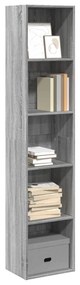 vidaXL Bibliotecă, gri sonoma, 40x30x189 cm, lemn prelucrat