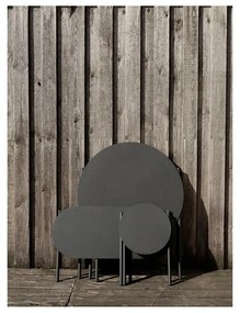 Scaun negru din metal Disc – Zone