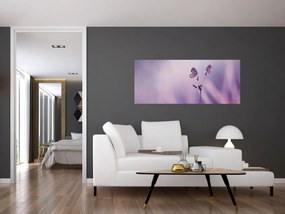 Tablou - Fluturi mov (120x50 cm)