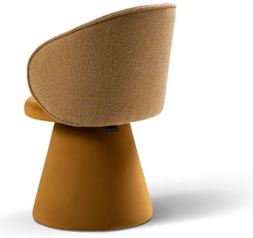 Fotoliu galben muștar cu tapițerie din catifea Inez – Micadoni