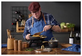 Tigaie cu capac/cu suprafață antiaderentă din aluminiu 1,5 l adecvată pentru plita cu inducție – Holm