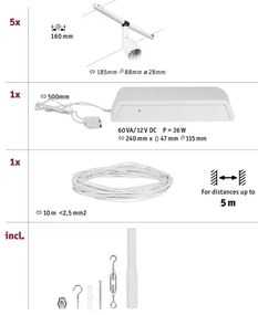 Paulmann 94458 - Set 5x GU5,3/10W spot SALT 230V alb