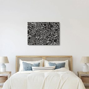 Tablou pe sticlă - Abstractizare metalică (70x50 cm)