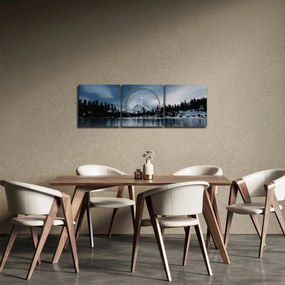 Tablou - Pe laacul înghețat (cu ceas) (90x30 cm)