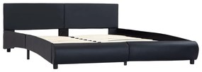 285455 vidaXL Cadru de pat, negru, 180 x 200 cm, piele artificială