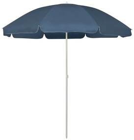 Umbrela de plaja, albastru, 240 cm Albastru, 240 cm