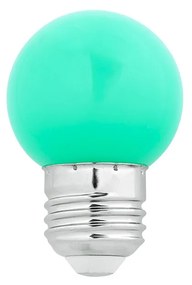 Bec LED Ecoplanet glob mic verde G45, E27, 1W (10W), 80 LM, A+, Mat Verde, 1 buc