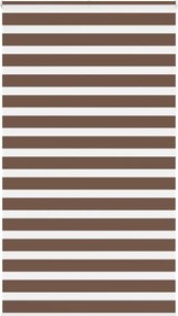 vidaXL Jaluzea tip zebra maro lățime țesătură 125,9 cm poliester