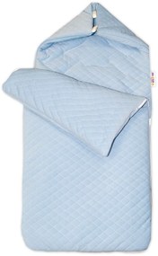 Sac de dormit copii footmuff Baby Nellys matlasat, catifea , 45 x 95 cm - albastru