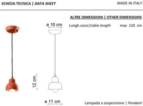 Pendul ceramic design italian realizat manual BERIMBAU Small