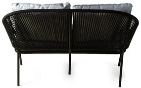 Canapea de grădină cu 2 locuri Bonami Selection North, negru