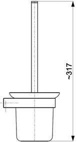 Perie de toaletă de perete KFA Armatura 864-031-00 crom lucios