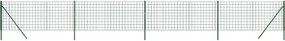 vidaXL Gard plasă de sârmă, verde, 1x10 m, oțel galvanizat
