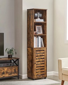 Raft TAYLOR cu dulap si rafturi 40x30x167cm, rustic maro