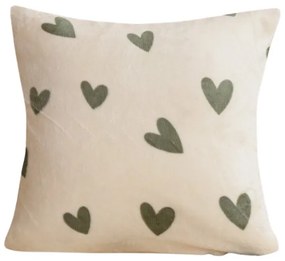 Fata de perna cocolino HEARTINO 45x45 cm, crem