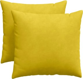 vidaXL Perne pentru canapea 2 pcs Galben 50 x 50 cm