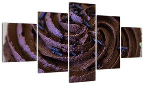 Tablou -  Cupcake din ciocolată (125x70 cm), în 40 de alte dimensiuni noi