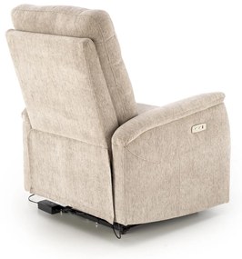 Fotoliu recliner Jamal stofa bej H105 cm