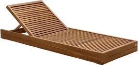 Set Sezlong din Lemn de Tec + Perna Verde "Kipara"