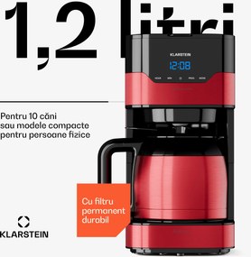 Klarstein Arabica 800W, aparat de cafea, EasyTouch Control, argintiu/negru