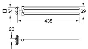 Grohe Start Cube suport prosop crom 40976000