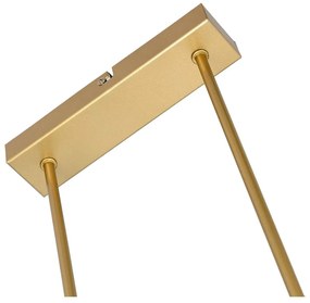 Lustră albă/aurie cu abajur din sticlă Kama – Candellux Lighting