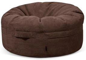 Fotoliu bean bag maro închis cu tapițerie din catifea reiată Roll 105 – SLOWDOWN