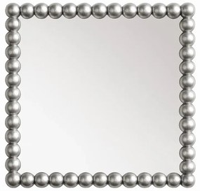 Oglindă decorativa de perete, forma patrata, Argintiu