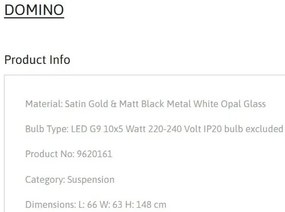 Lustra suspendata cu 10 surse de lumina DOMINO