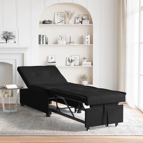 vidaXL Canapea extensibilă 3 în 1 , din material negru